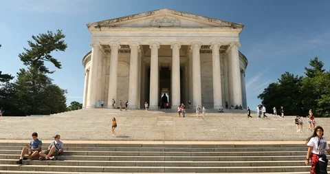 Thomas Jefferson memorial in Washington DC USA Stock Footage 100852882