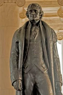 Thomas jefferson statue close up Stock Photos