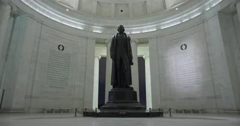 Thomas Jefferson Statue - Jefferson Memorial At Night - Washington, DC - Night Stockbeeldmateriaal 170834637