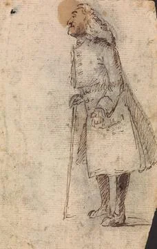 Thomas Patch, 1725 1782, British, A Caricature Study of an Elderly Man, St... Fotos de archivo