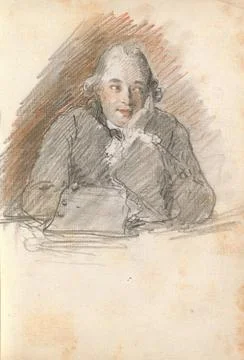 Thomas Patch, 1725 1782, British, Head and Shoulders of a Man Seated at a ... Fotos de archivo