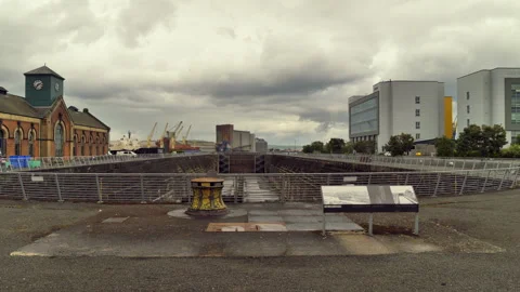 Thompson Graving Dock, Titanic Quarter, Belfast Stock Footage 310799863