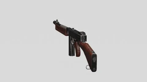 Thompson submachine gun 4 Stock Illustration