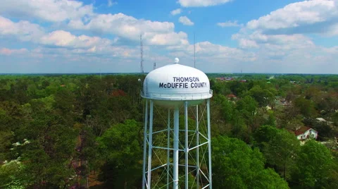 Thomson McDuffie County water tower Stock Footage 62454770