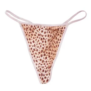 Thong with leopard print Stockfoto's