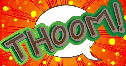 Thoom Comic Book Word Stock Footage 164579982