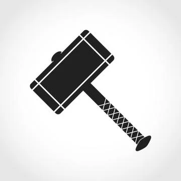 Thor Hammer icon. Vector illustration Stock Illustration