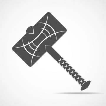 Thor Hammer icon. Vector illustration Stock Illustration
