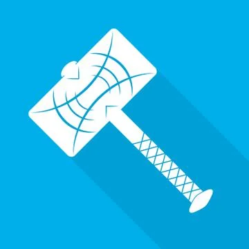 Thor Hammer icon. Vector illustration Ilustración de archivo