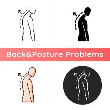 Thoracic kyphosis icon Illustrazione stock