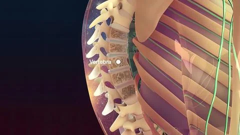 Thoracic spine Stock Illustration