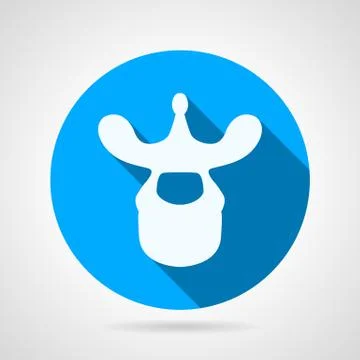 Thoracic vertebra blue vector icon 스톡 일러스트