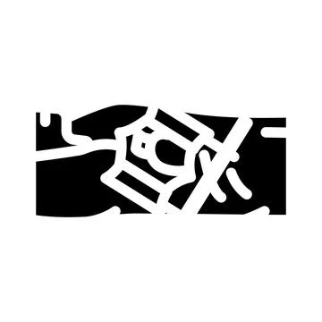 Thoracotomy surgery glyph icon vector illustration Stock Illustration