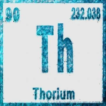 Thorium Chemical Element Blue on White Stock Illustration