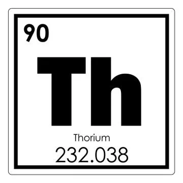 Thorium chemical element Illustrazione stock