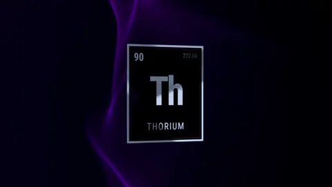 Thorium Chemical Element Periodic Table Tile on Dark Background 库存影片 336359327