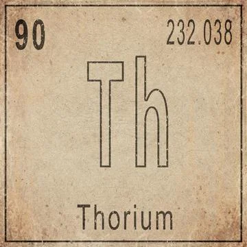 Thorium Element Card from Periodic Table on Vintage Old Paper イラスト素材