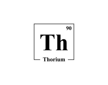 Thorium icon vector. 90 Th Thorium Stock Illustration
