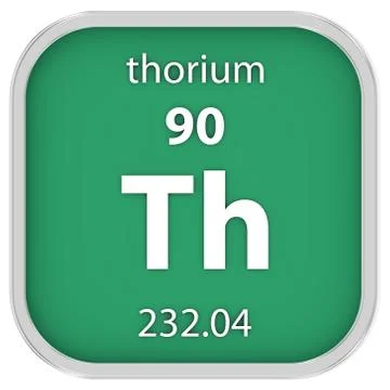 Thorium material sign Stock Photos