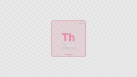Thorium Th Periodic Table Element Tile Labeled Animation Video Overlay Alpha 4K Видео 339366639
