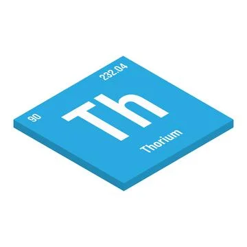 Thorium, Th, periodic table element Illustrazione stock