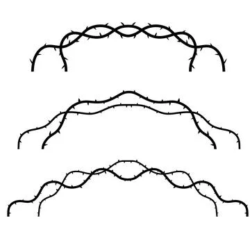 Thorn branch or vine. Element of tattoo Stock Illustration