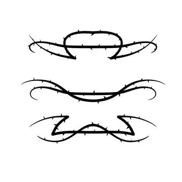 Thorn branch or vine. Element of tattoo Stock Illustration