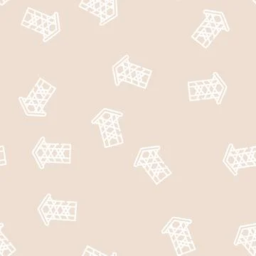 Thorn crown chapel line vector seamless pattern Illustrazione stock