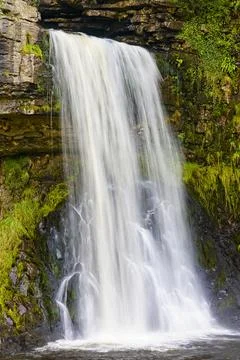 Thornton Force on the River Twiss at Ingleton in Yorkshire. Stock Photos