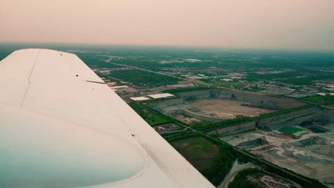 Thornton Limestone Quarry Geological Engineering Aerial POV Stock Footage 332209130