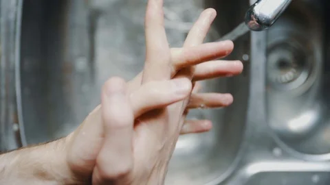 Thorough hand wash start Stock Footage 128959756