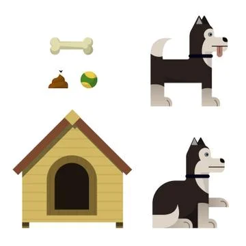 Thoroughbred husky. Stock Illustration