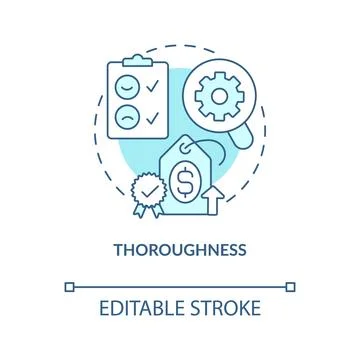 Thoroughness blue concept icon イラスト素材