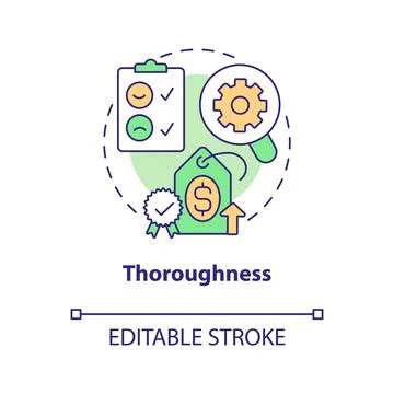 Thoroughness concept icon イラスト素材