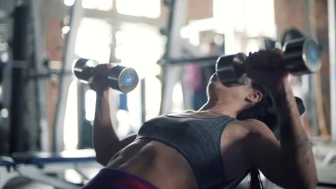 Those weights are too heavy  Stock-Footage 73695450