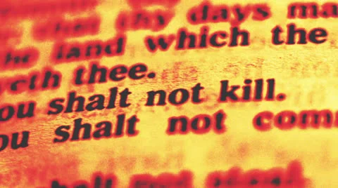 Thou Shalt Not Kill FX Pan Crop Vídeo Stock 22958802