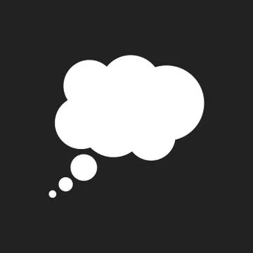Thought bubble on black background. Infographic design Stock Illustration