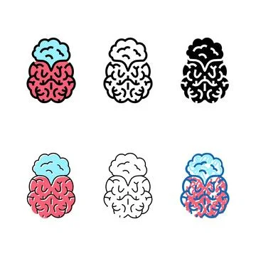 Thought bubble brainstorm color designs icon vector Stock Illustration