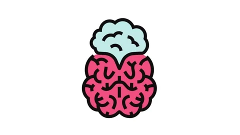 Thought bubble brainstorm color icon animation Stock Footage 326110277