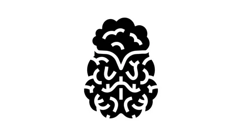 Thought bubble brainstorm glyph icon animation Stock Footage 326147411