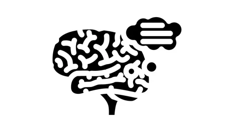 Thought bubble brainstorm glyph icon animation Stock Footage 326738587