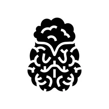 Thought bubble brainstorm glyph icon vector illustration Stock Illustration