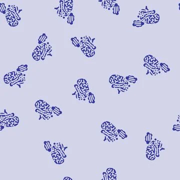 Thought bubble brainstorm glyph vector seamless pattern 스톡 일러스트