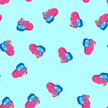 Thought bubble brainstorm isometric icon seamless pattern Stockillustratie