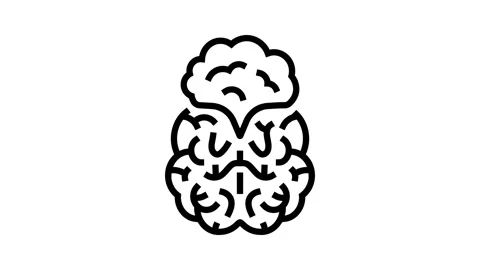 Thought bubble brainstorm line icon animation Stock Footage 326127407