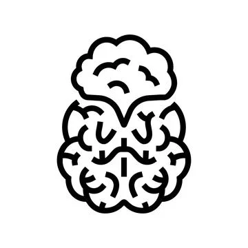 Thought bubble brainstorm line icon vector illustration Stock Illustration
