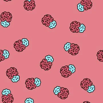 Thought bubble brainstorm vector seamless pattern イラスト素材