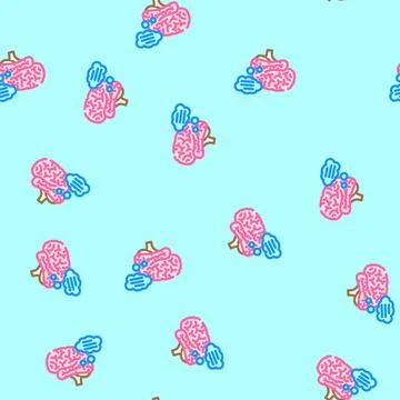 Thought bubble brainstorm vector seamless pattern Stockillustratie