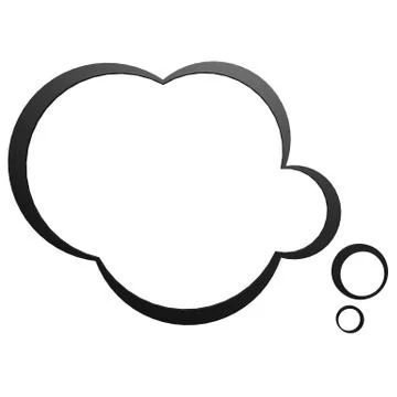 Thought bubble cartoon Illustrazione stock