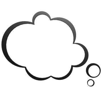 Thought bubble cartoon Illustrazione stock